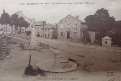 carte postale ancienne mairie fontaine